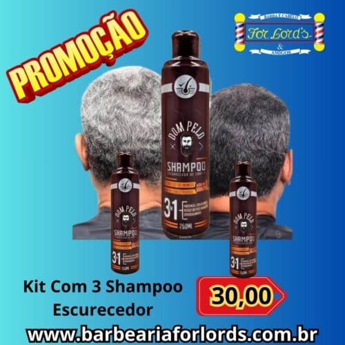 Kit Com 3 Shampoo Escurecedor