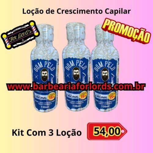Kit com 3 Minoxidil